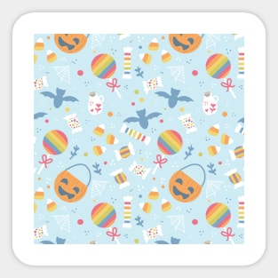 Pastel Halloween Pattern Sticker